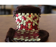 Perfectly Chaotic Designs Knitted Scalemail Dice Bag