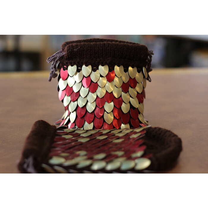 Perfectly Chaotic Designs Knitted Scalemail Dice Bag