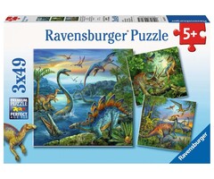 Ravensburger 3x49 pcs - Dinosaur Fascination