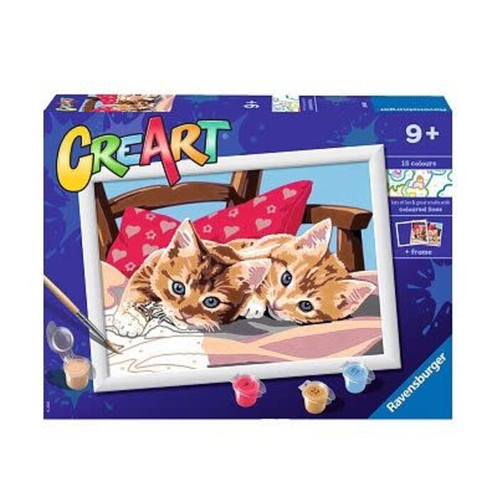CreArt Paint by Numbers - Two Cuddly Cats