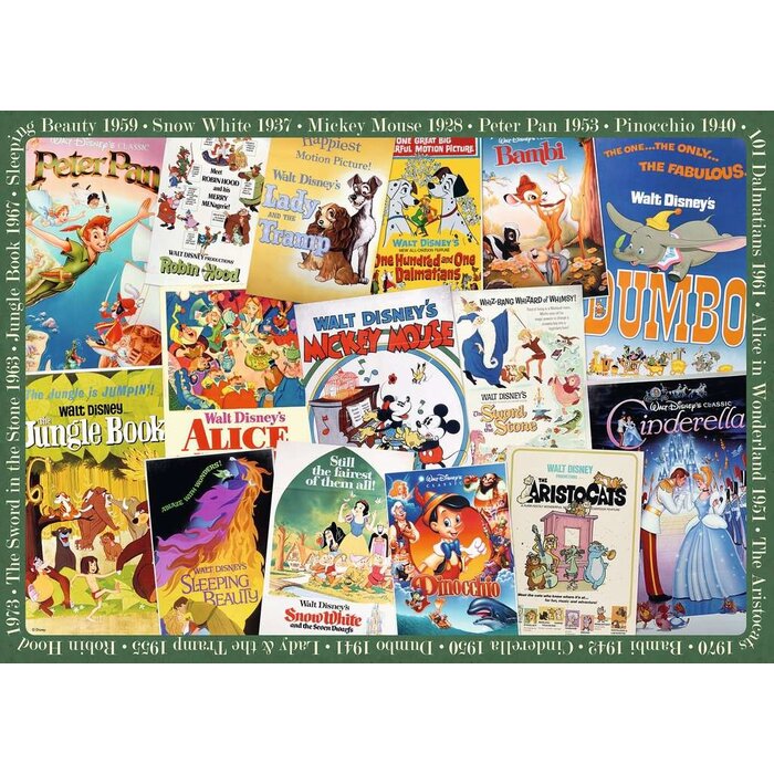 Ravensburger 1000 pcs - Disney Vintage Movie Posters