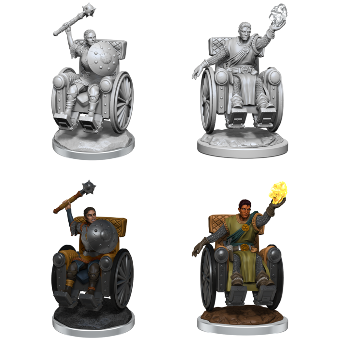 Wizkids/NECA LLC Nolzur's Marvelous Miniatures: Human Clerics in Wheelchairs