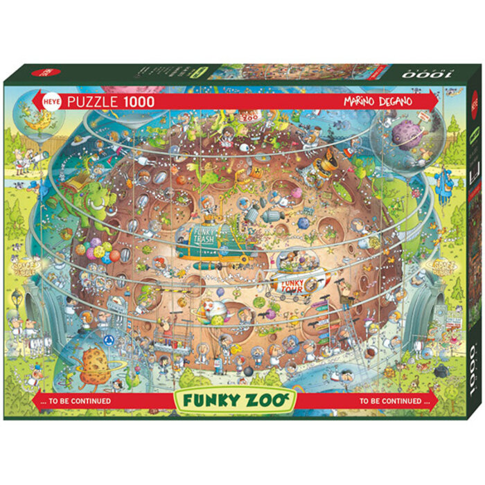 Heye Puzzles 1000 pcs - Funky Zoo: Cosmic Habitat (Degano)