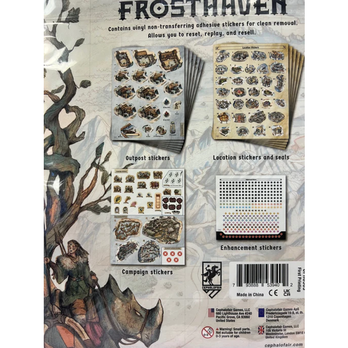 Cephalofair Games Frosthaven: Removable Sticker Set