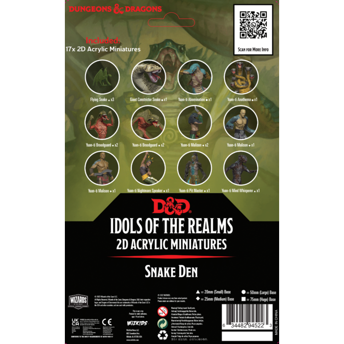Wizkids/NECA LLC D&D Idols of the Realms 2D Minis - Scales and Tails: Snake Den