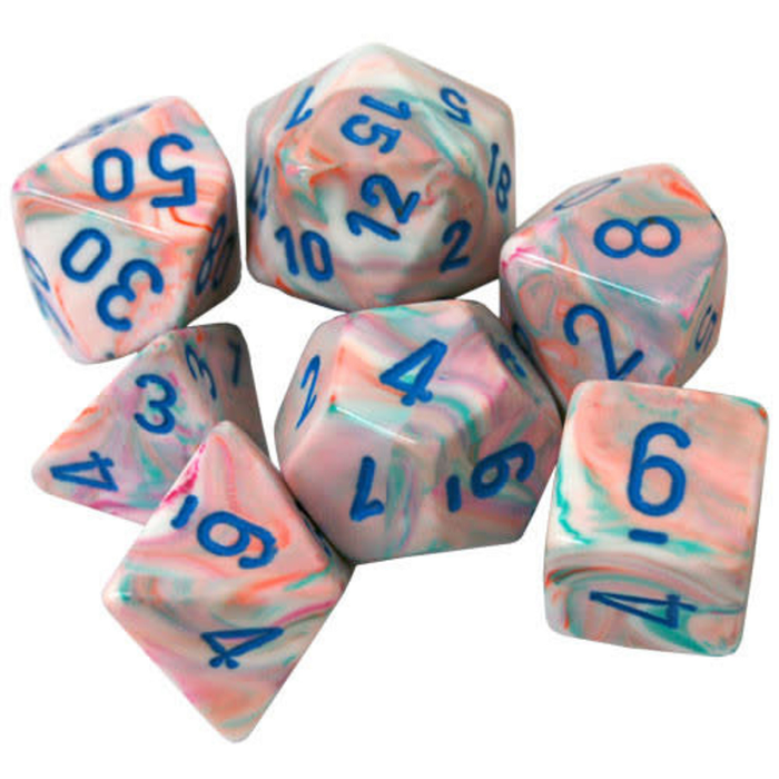 Chessex 7-Piece Mini-Polyhedral RPG Dice Set Festive