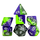 7-Piece RPG Dice Set: Diagonal Slick