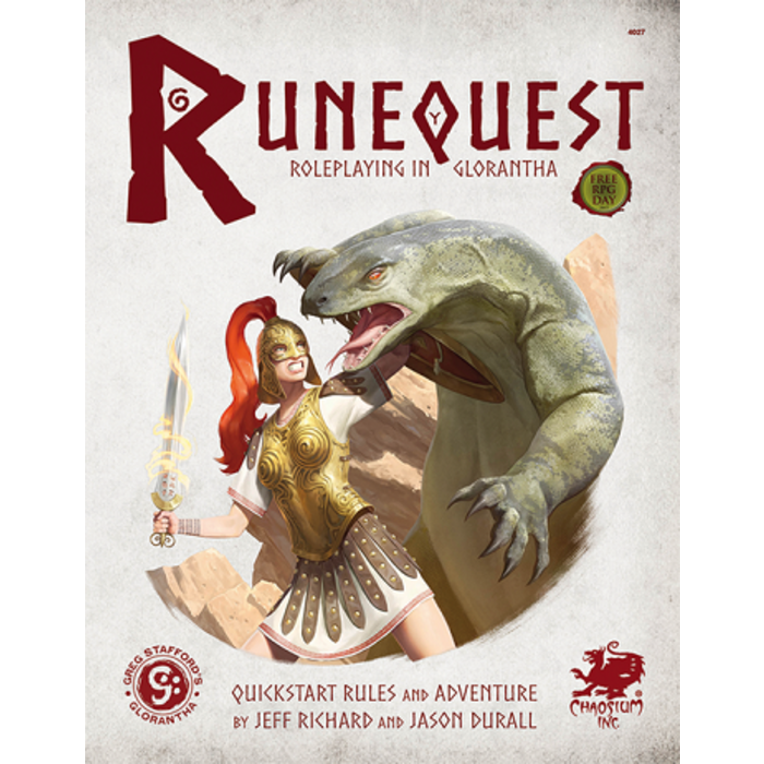 Chaosium Inc. Runequest RPG: Roleplaying In Glorantha Quick Start