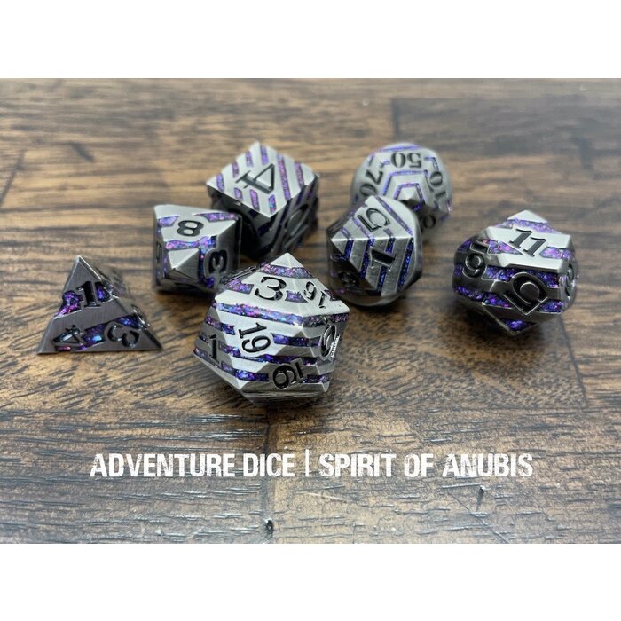 Adventure Dice 7-Piece RPG Premium Metal Dice Set: