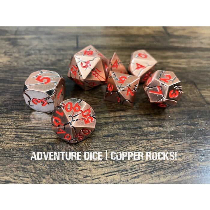 Adventure Dice 7-Piece RPG Premium Metal Dice Set: