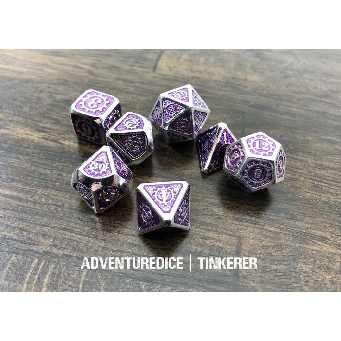 Adventure Dice 7-Piece RPG Premium Metal Dice Set: