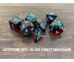Adventure Dice 7-Piece RPG Premium Sharp Edge Resin Dice Set