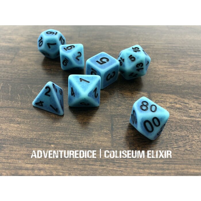 Adventure Dice 7-Piece RPG Dice Set: Coliseum
