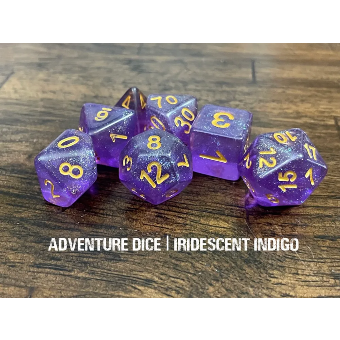 Adventure Dice 7-Piece RPG Dice Set: Sky Themed