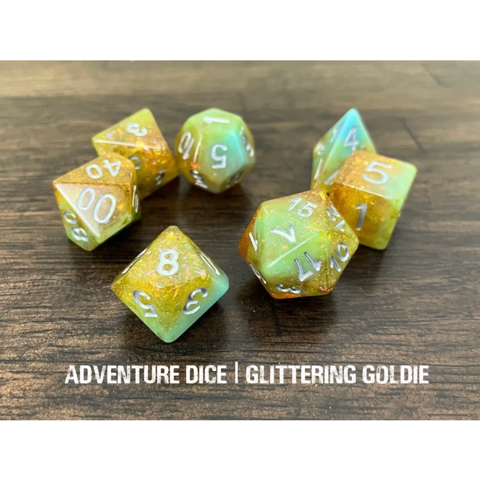 Adventure Dice 7-Piece RPG Dice Set: Water Themed