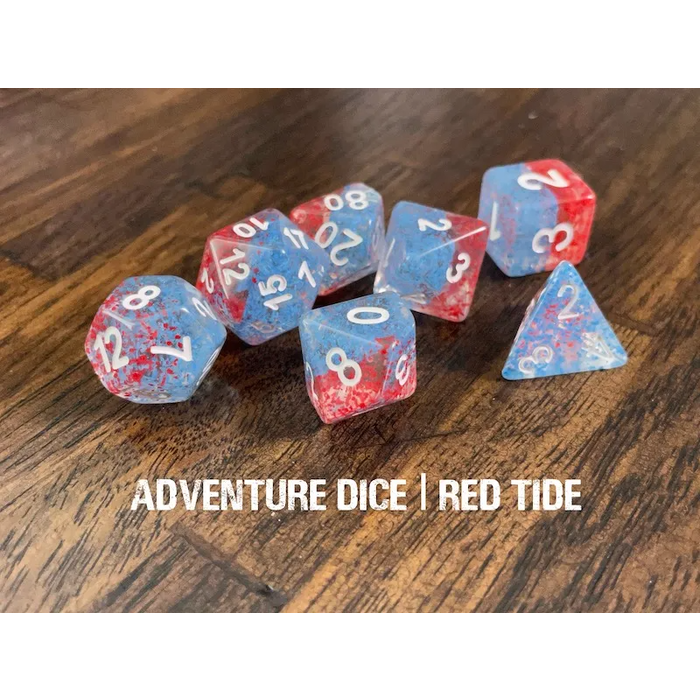 Adventure Dice 7-Piece RPG Dice Set: Water Themed