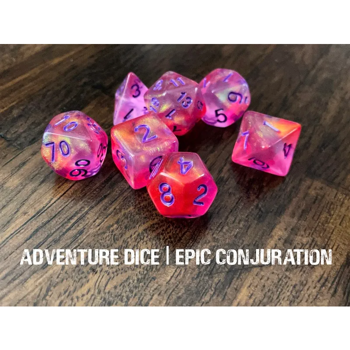 Adventure Dice 7-Piece RPG Dice Set: RPG Themed