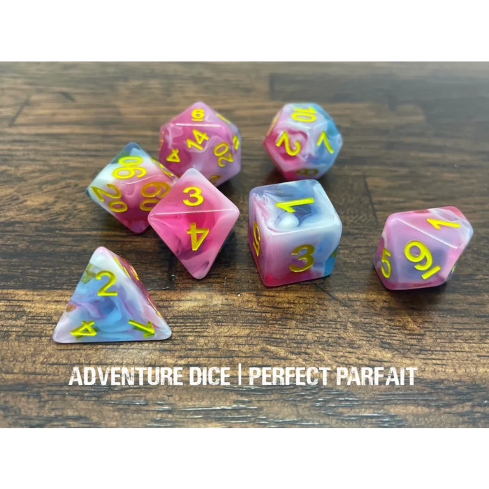 Adventure Dice 7-Piece RPG Dice Set: Food Themed
