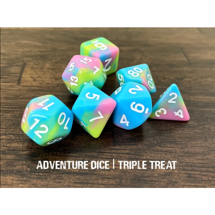 Adventure Dice 7-Piece RPG Dice Set: Food Themed