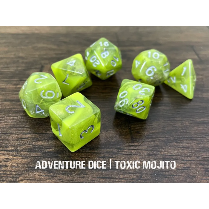 Adventure Dice 7-Piece RPG Dice Set: Food Themed