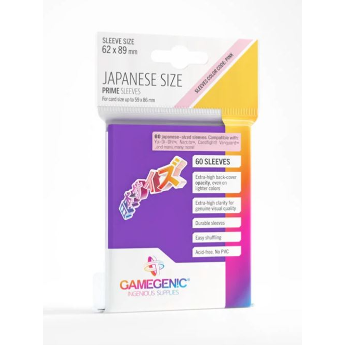 GameGenic Sleeves - 62x89mm GameGenic Prime - 60/pk (Japanese Sized)