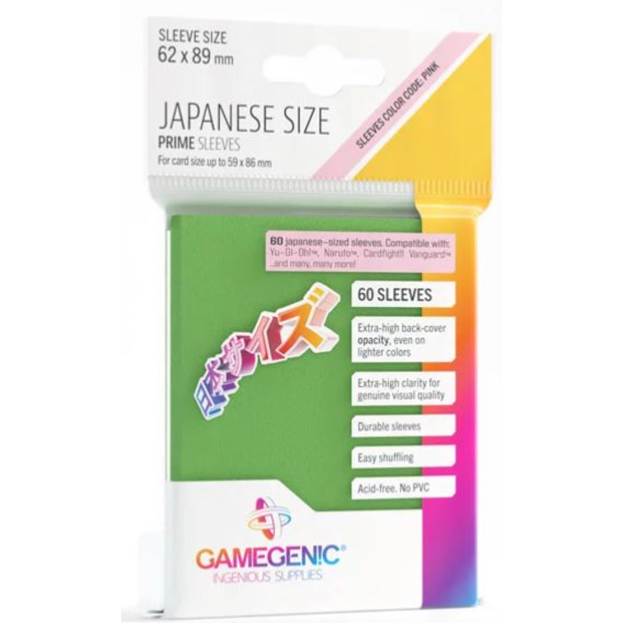 GameGenic Sleeves - 62x89mm GameGenic Prime - 60/pk (Japanese Sized)
