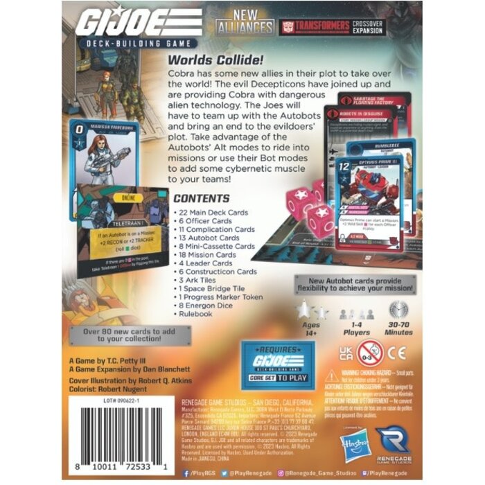 Renegade Game Studios G.I. Joe Deck Building Game: New Alliances Expansion