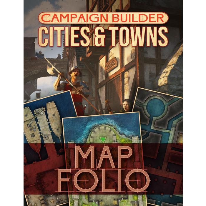 Kobold Press Campaign Builders: Cities and Towns Map Folio (5E Compatible)