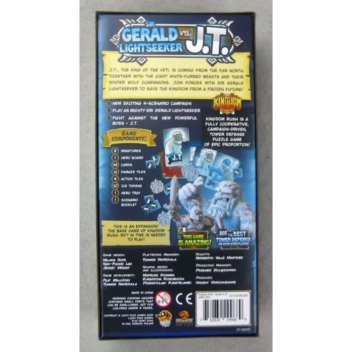 Lucky Duck Games Kingdom Rush: Rift in Time - Sir Gerald Lightseeker vs J.T. Expansion