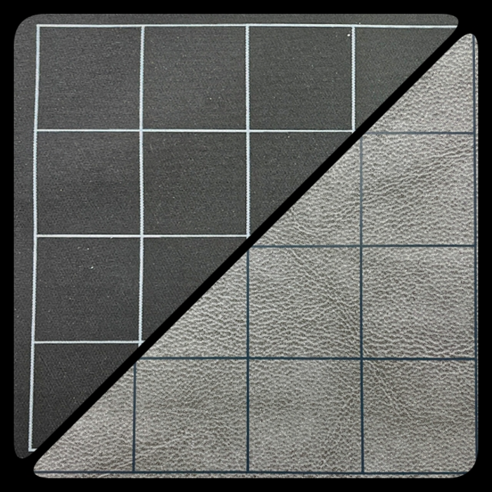 Chessex Reversible Battlemat w/ 1" Squares - 23.5"x26" (Black/Grey)