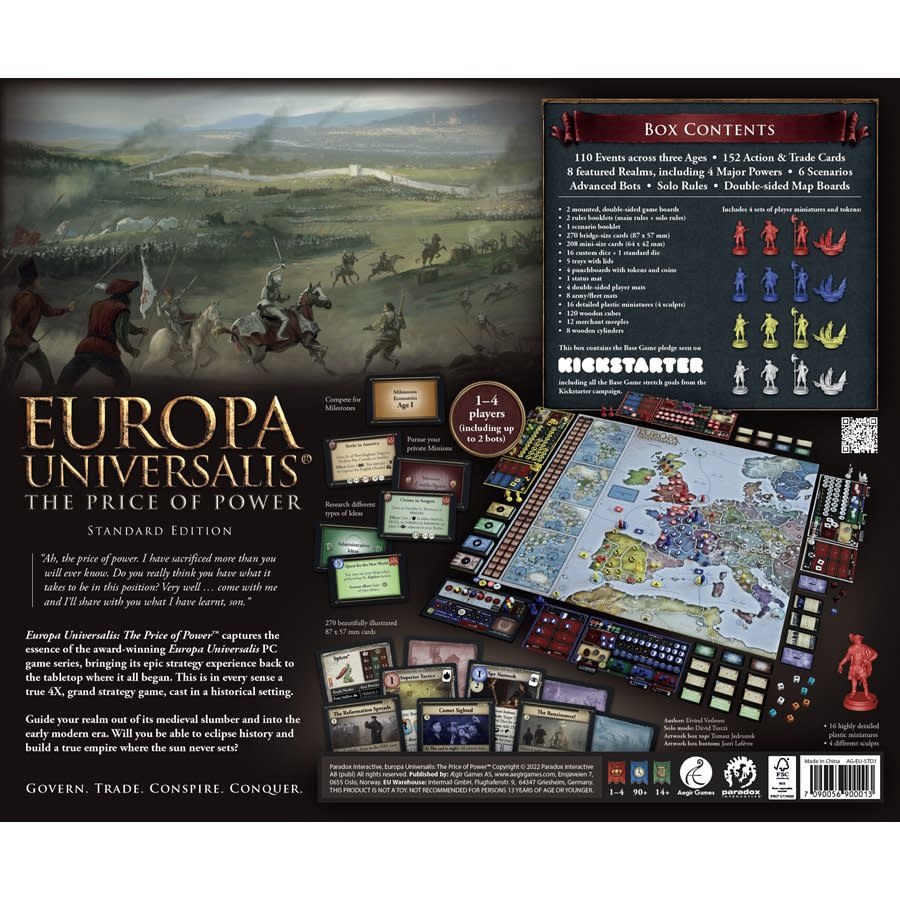 Europa Universalis: The Price of Power (Standard Edition) - Boardgames.ca