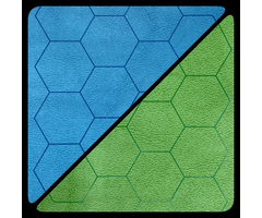 Chessex Reversible Battlemat w/ 1" Hexes - 23.5"x26" (Blue/Green)