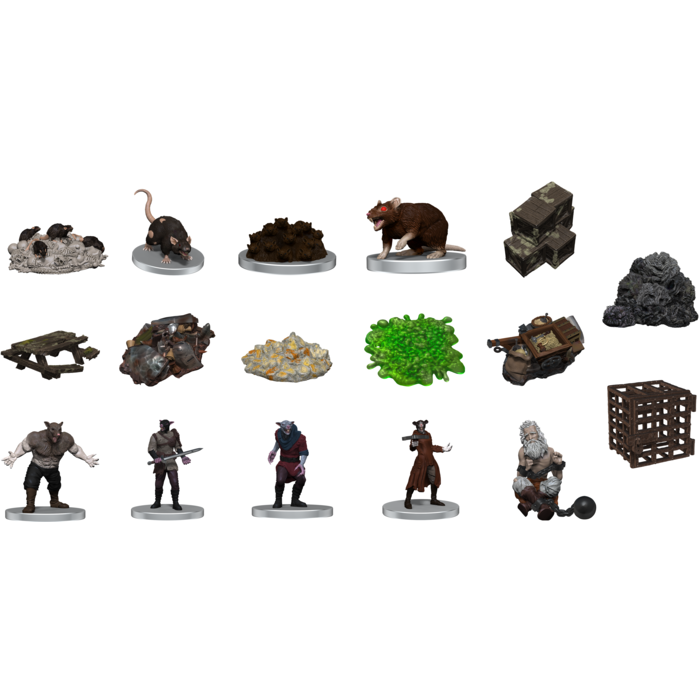 Wizkids/NECA LLC D&D Icons of the Realms: Adventure in a Box - Wererat Den Premium Painted Miniature Set