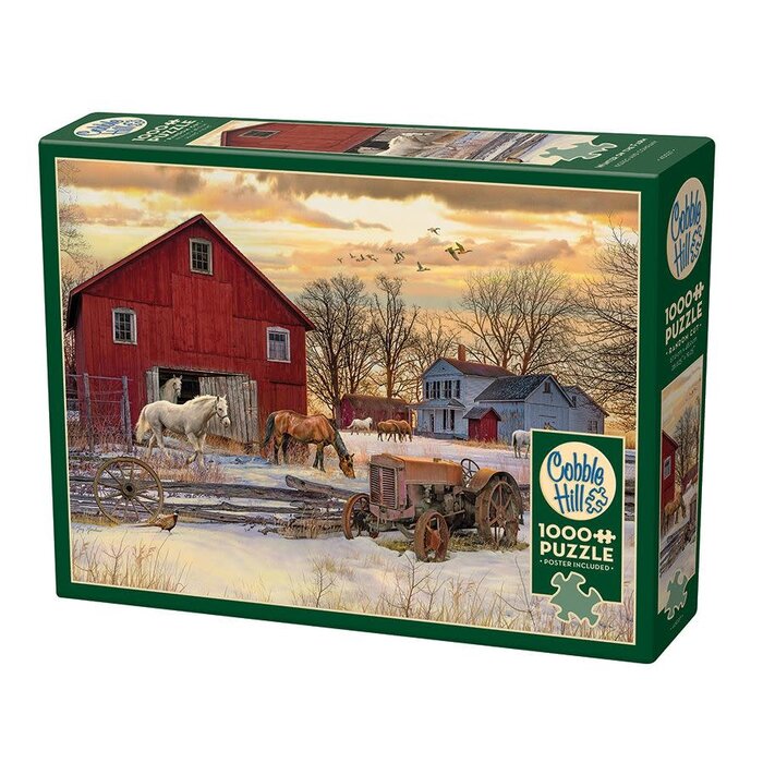 Cobble Hill Puzzles 1000 pcs - Winter on the Farm