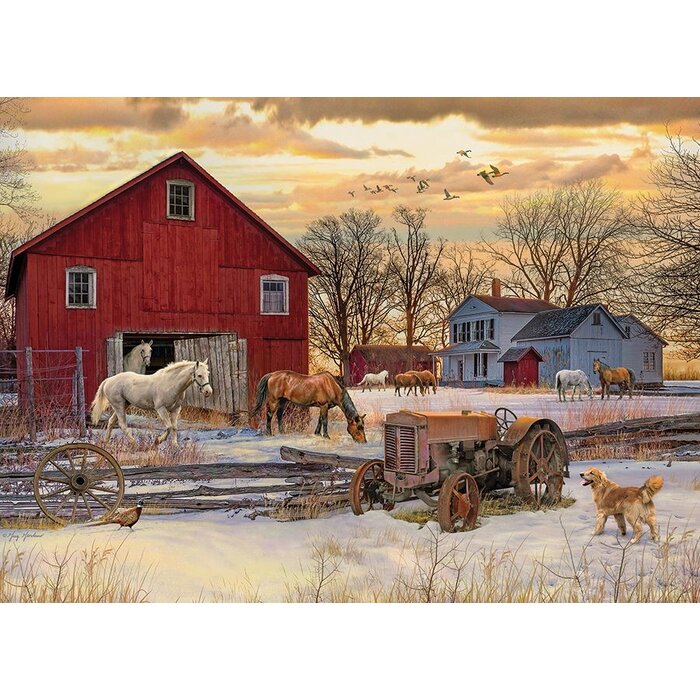 Cobble Hill Puzzles 1000 pcs - Winter on the Farm