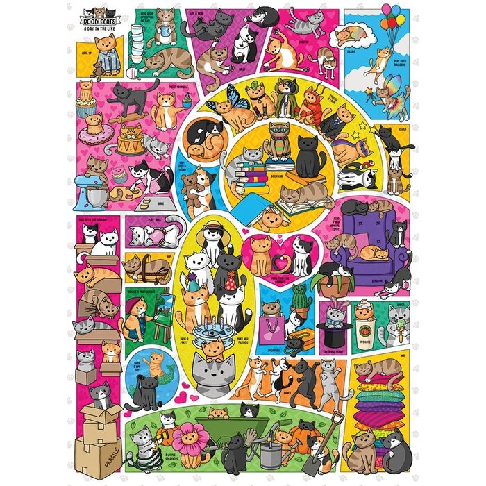Cobble Hill Puzzles 1000 pcs - Doodlecats