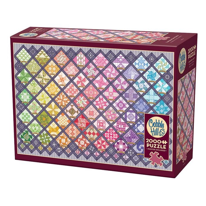 Cobble Hill Puzzles 2000 pcs - Four Square Quilt Blocks