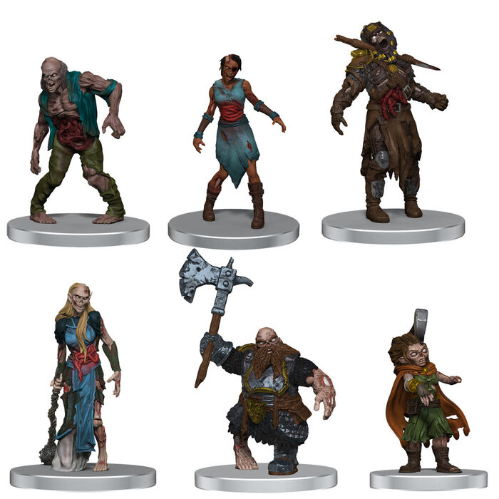 Wizkids/NECA LLC D&D Icons of the Realms: Undead Armies - Zombies Premium Painted Miniature Set