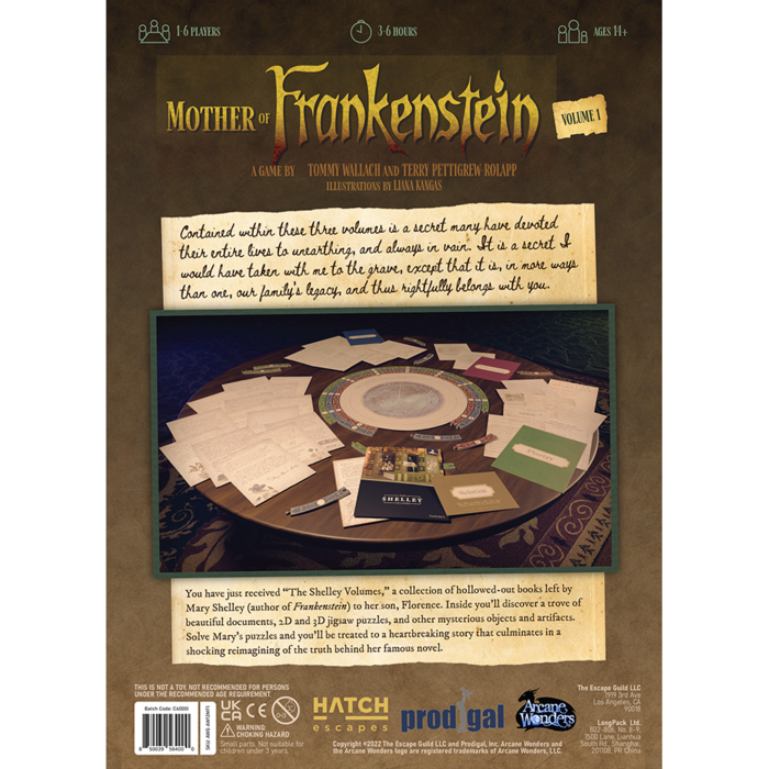 Arcane Wonders Mother of Frankenstein Volume 1