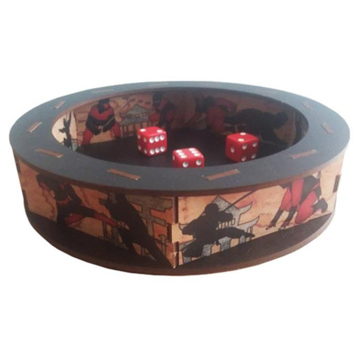 Blue Panther Ninja Wooden Dice Tray