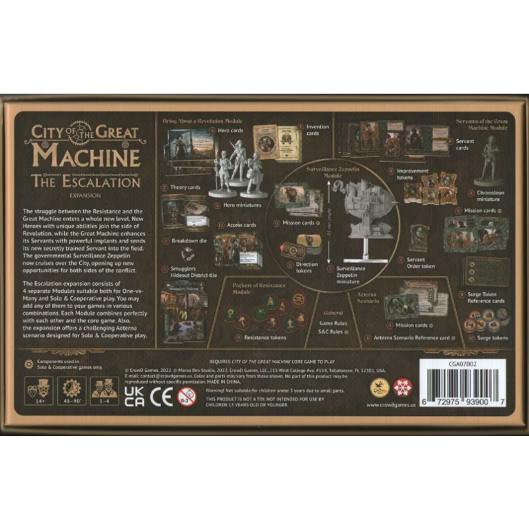City of the Great Machine: The Escalation Expansion - Boardgames.ca