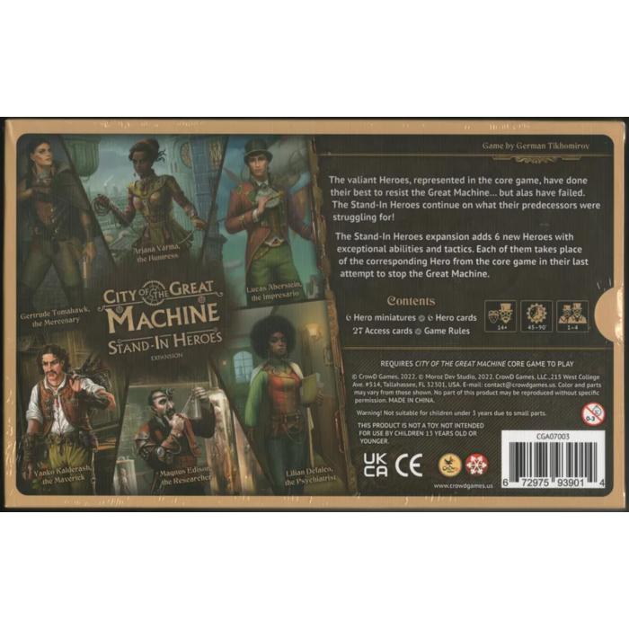 Dara Studios City of the Great Machine: Stand-In Heroes Expansion