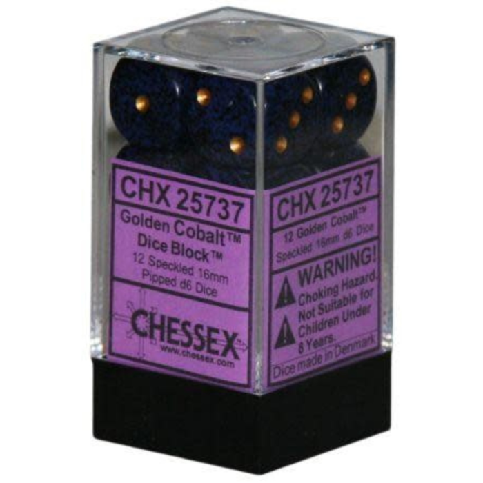 Chessex 12d6 Dice Block (16mm): Speckled Elemental (Assorted Colours)