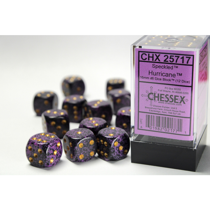 Chessex 12d6 Dice Block (16mm): Speckled Elemental (Assorted Colours)
