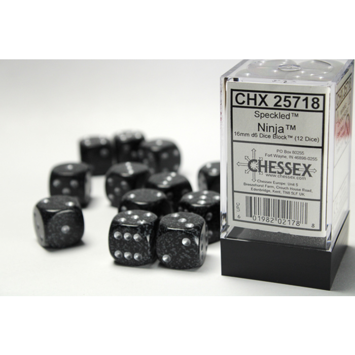 Chessex 12d6 Dice Block (16mm): Speckled Elemental (Assorted Colours)
