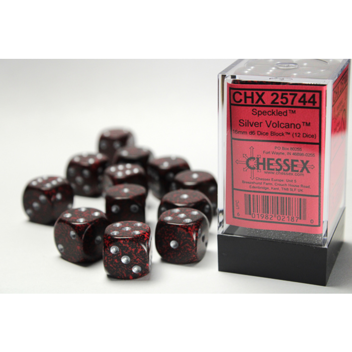 Chessex 12d6 Dice Block (16mm): Speckled Elemental (Assorted Colours)