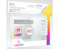 GameGenic Sleeves - 66x91mm GameGenic Matte Value Pack - 200/pk (Standard CCG, Gray)