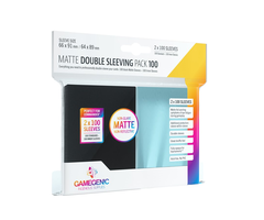 GameGenic Sleeves - 66x91mm/64x89mm GameGenic Matte (Black/Clear) Double Sleeving - 2x100/pk (Standard CCG)