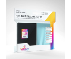 GameGenic Sleeves - 66x91mm/64x89mm GameGenic Prime (Black/Clear) Double Sleeving - 2x100/pk (Standard CCG)