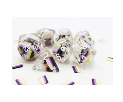 Foam Brain Games 7-Piece Resin RPG Dice Set: Pride Flag